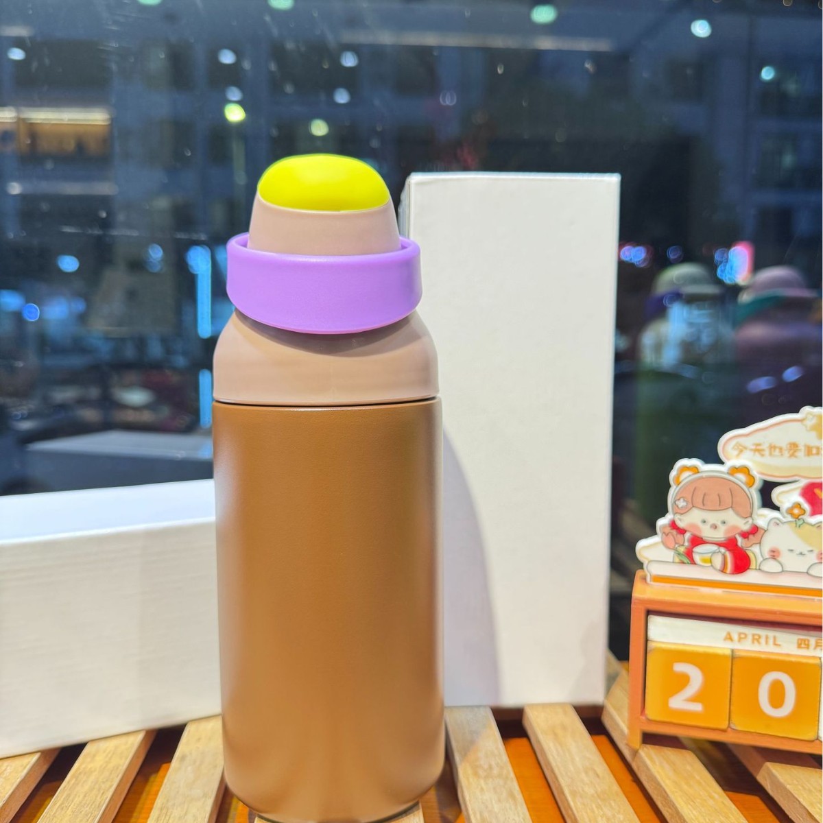 Nuevo alto valor facial dopamina doble bebida taza de aislamiento de agua simple portátil 316 taza de rebote de acero inoxidable hervidor deportivo