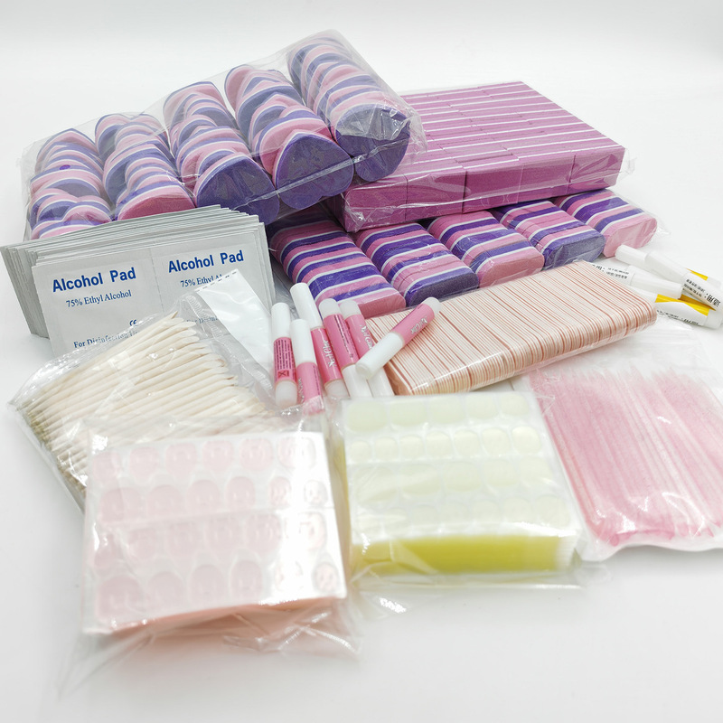 Nail Tool Kit, Nail File, Alcohol Cotton Pads, Nail Supplies, Adhesive, Nail Salon Special Wholesale