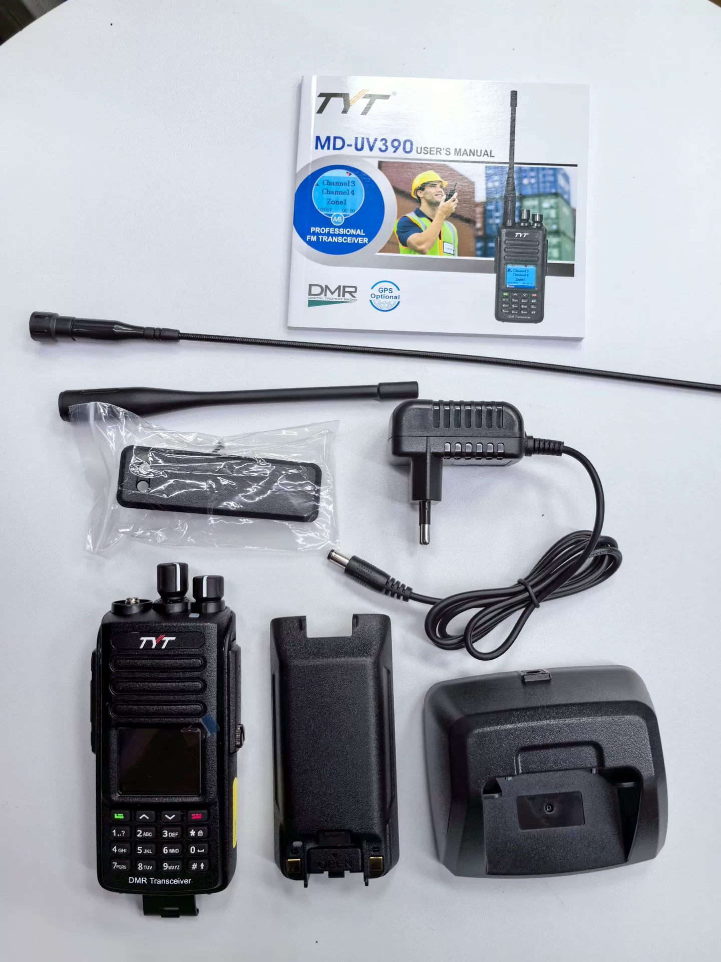 DMR Handheld Radio (TYT) MD-UV390 PLUS, 10W, Type-C, 3600mAh, AES256