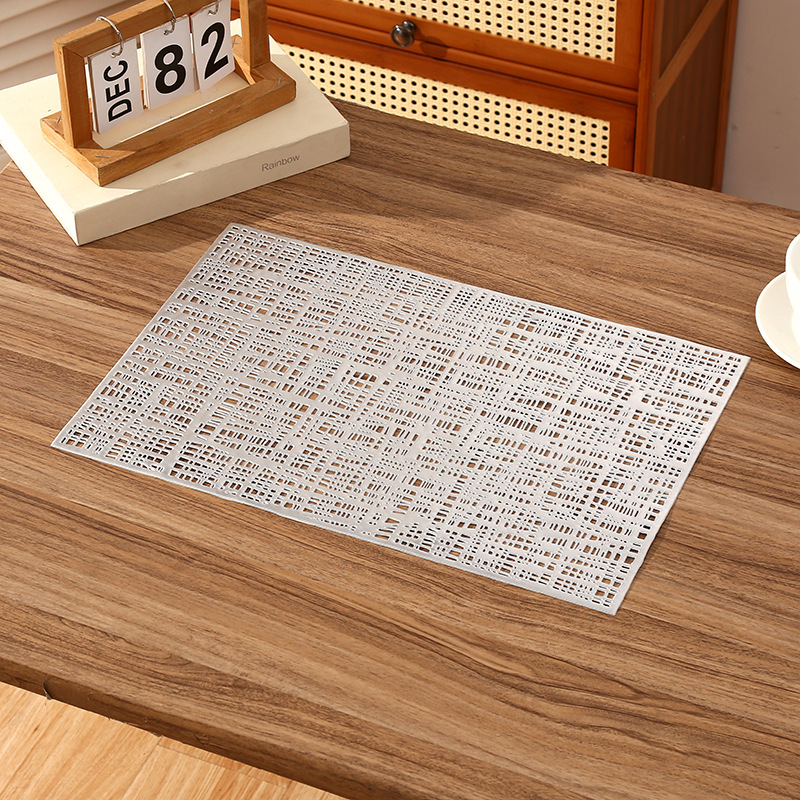 Alfombra de PVC rectangular europea almohadilla de café aislante térmico almohadilla de aislamiento térmico simple y ligera almohadilla impermeable de restaurante
