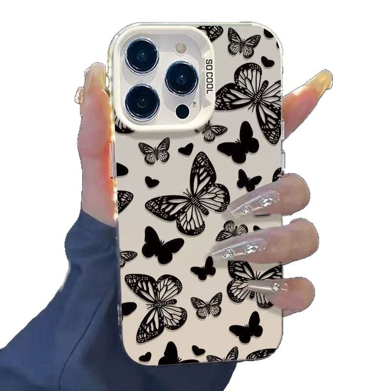 Nuevas mariposas múltiples para iPhone 16 funda para teléfono móvil Apple 15promax/14 anti-caída 13pro12 Japón y Corea