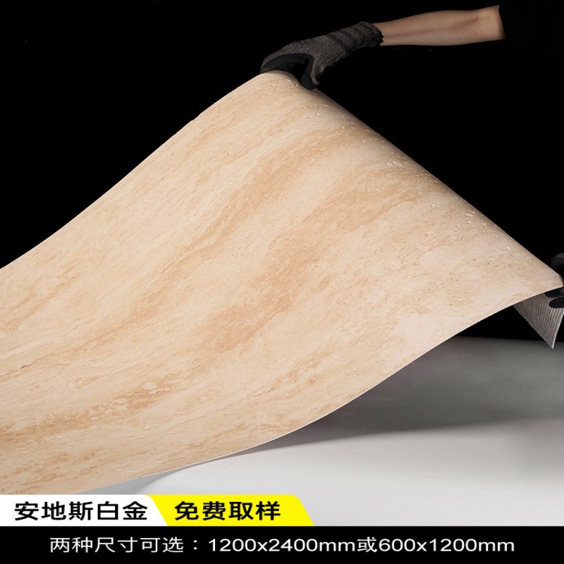 Plato de travertino de piedra blanda Tapones romanos Porcelana blanda Piedra de imitación suave Decoración de pared exterior Fabricante de baldosas de cerámica flexibles ultrafinas