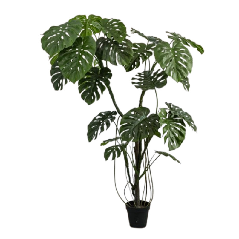龟背竹仿真绿植高端轻奢客厅装饰摆件大型仿生植物沙发边落地盆栽|undefined