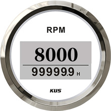 KUS正品 85mm数显转速表0-8000RPM 汽车轮船发动机测速通用仪表