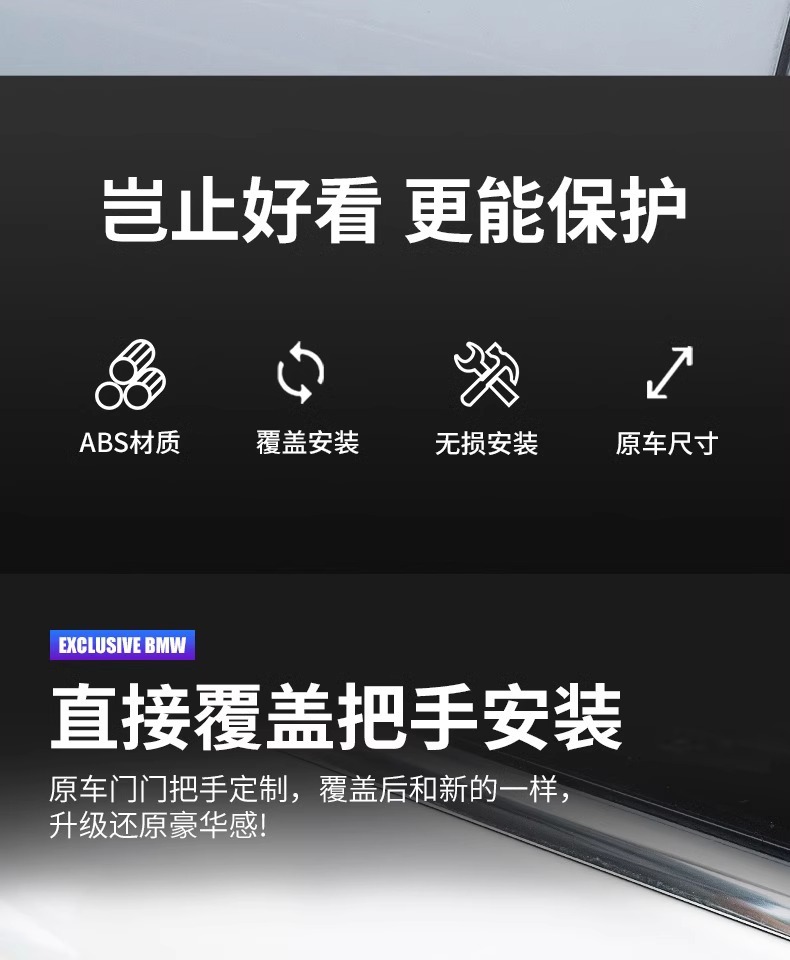 Applicable to BMW 11-17 5 Series 7 Series Modified Door Handle 520 523 F10 F18 Door Handle Decoration