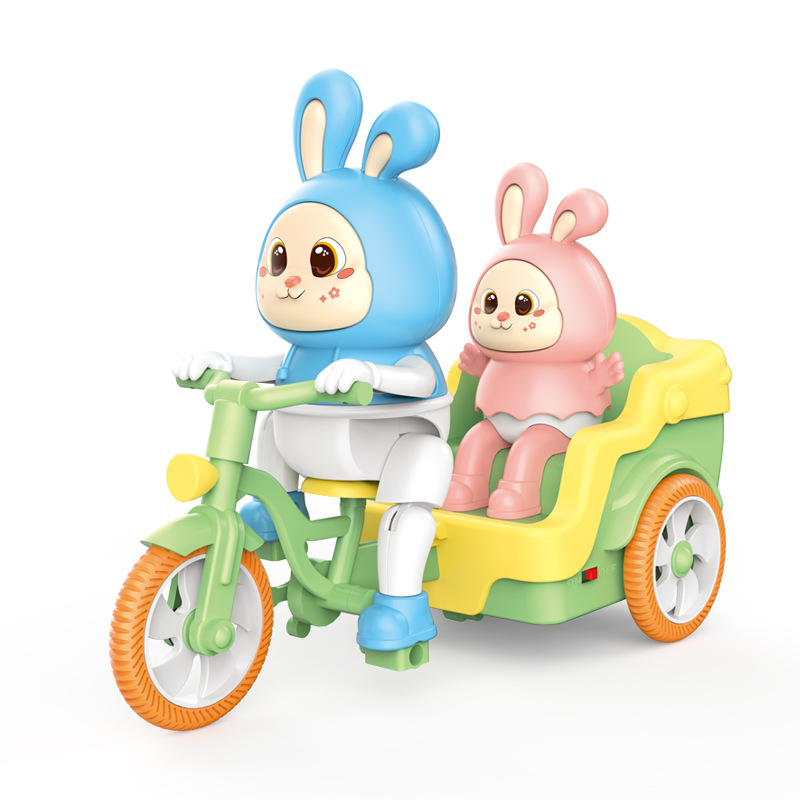 Envío gratis dibujos animados transfronterizos lindo animal bicicleta triciclo eléctrico música iluminación niños coche de juguete eléctrico al por mayor