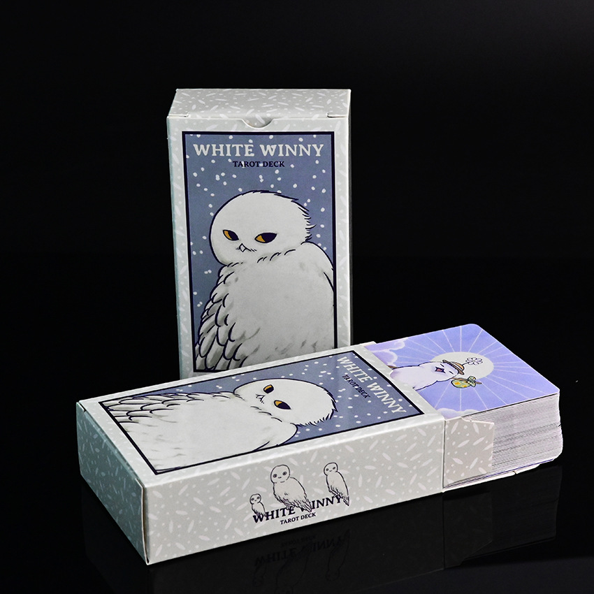 White Owl Tarot Karten Deck Englisch Orakel Partyspiele_voghion.com