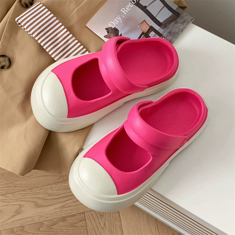 Летние cute высокие кроссовки на платформе, слайд, тапочки, с маленькими медвежатами