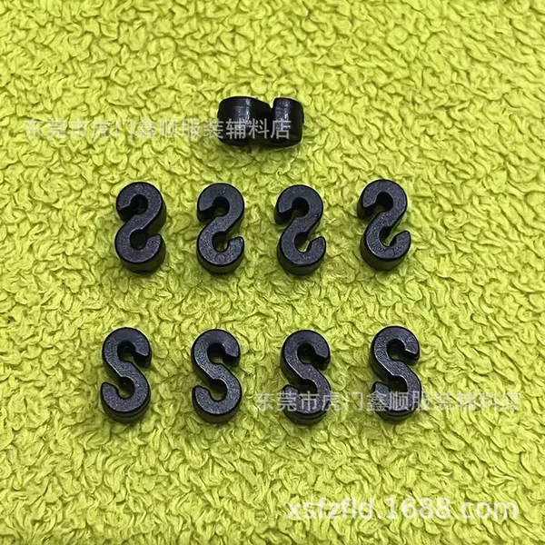 Spot Plastic S-shaped Bell Buckle, down Jacket Hat Rope Buckle, Windbreaker Buckle, Elastic Rope Fixed S-shaped Adjustment Buckle