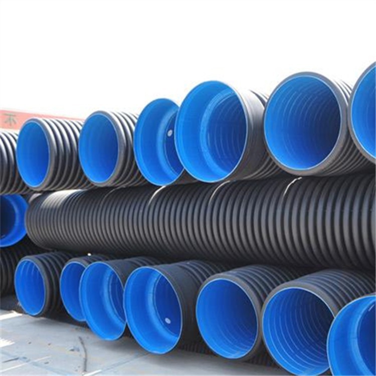 高密度ポリエチレン hdpe 二重壁ベローズプラスチック黒大直径都市下水管排水下水管|undefined