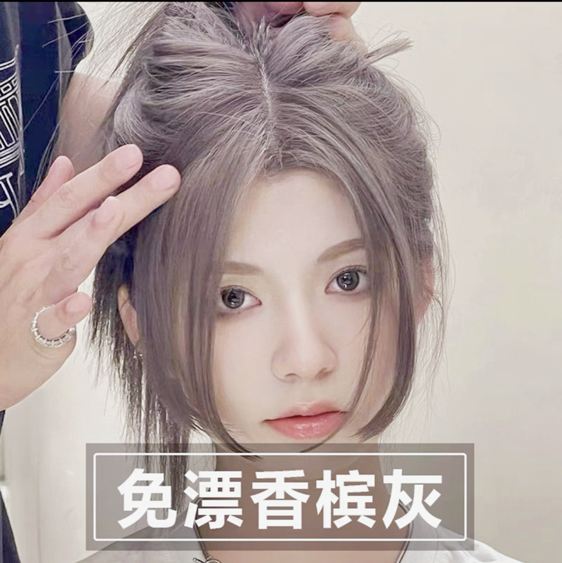 Champagne Gray Hair Dye Cream 2022 Trendy Color Whitening Black Tea Rose Pink Brown Hair for Women Plant Extract