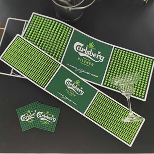 Factory Wholesale Customized Pvc Silicone Rectangular Customized Colorful Non-Slip Water-Proof Soft Rubber Bar Mat Bar Mat