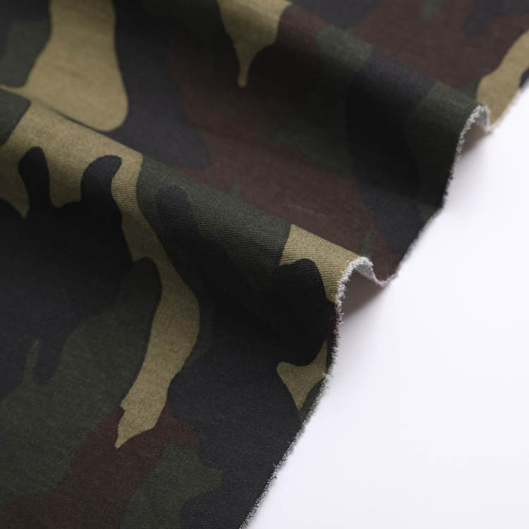 Tejido elástico twill forestal camuflaje ropa de trabajo algodón spandex tela mixta