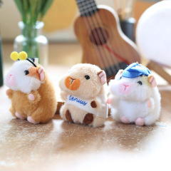 ネットの赤いかわいい萌えオランダのブタの小さいペンダントのぬいぐるみのぬいぐるみのハムスターのカバンはキーホルダーの人形を掛けます。