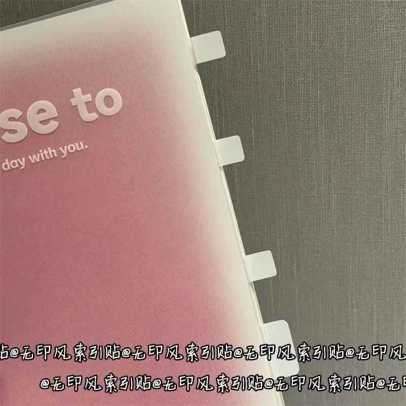 Ins Love Bean pequeña tarjeta de índice pegatinas de marcadores etiqueta simple blanca pegatinas de etiquetas N veces etiqueta de papel pegajoso fuerte