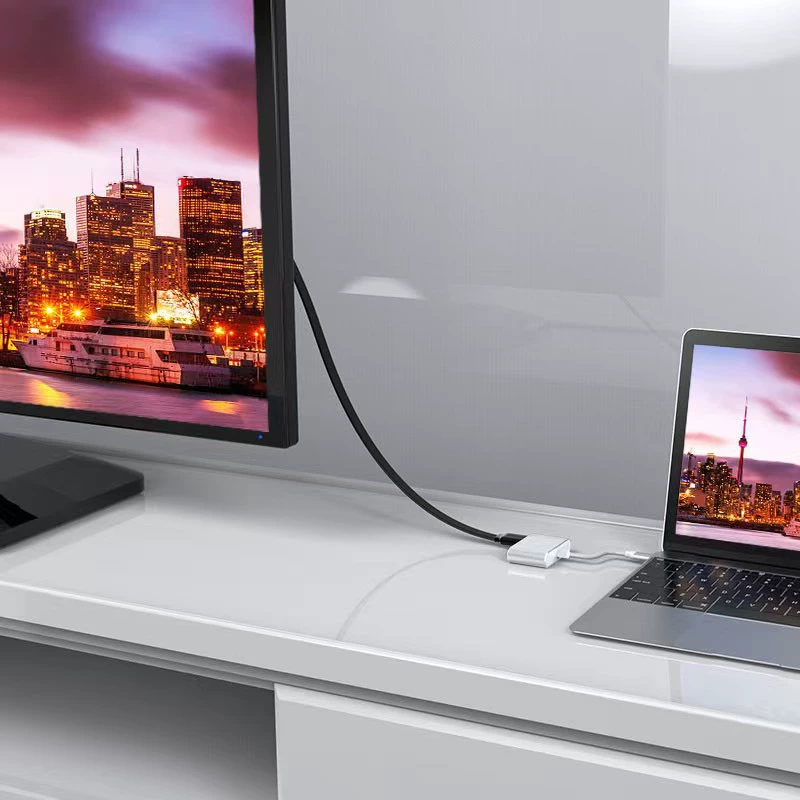 Конвертер HDMI в Type-C 2-в-1 док-станция VGA мобильный телефон планшет ноутбук 4K Nintendo