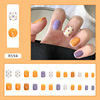 Translucent nail stickers, fake nails for manicure, 24 pieces, ready-made product, wholesale, Chanel style