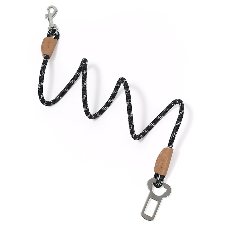 Nuevo tractor de seguridad para automóvil transfronterizo, anillo, cuerda para perro, cuerda para gato, cuerda para reposacabezas para automóvil, correa para mascotas