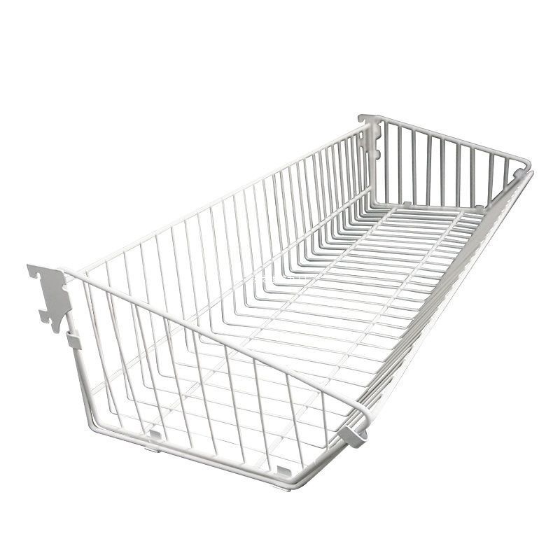 超市货架配件可拆卸组合式挂篮斜口挂框零食分类篮加隔片挂筐多款