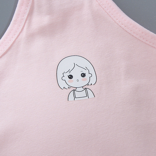 Girls vest long pure cotton children's tube top development period girl bra summer wear suspender underwear students 12