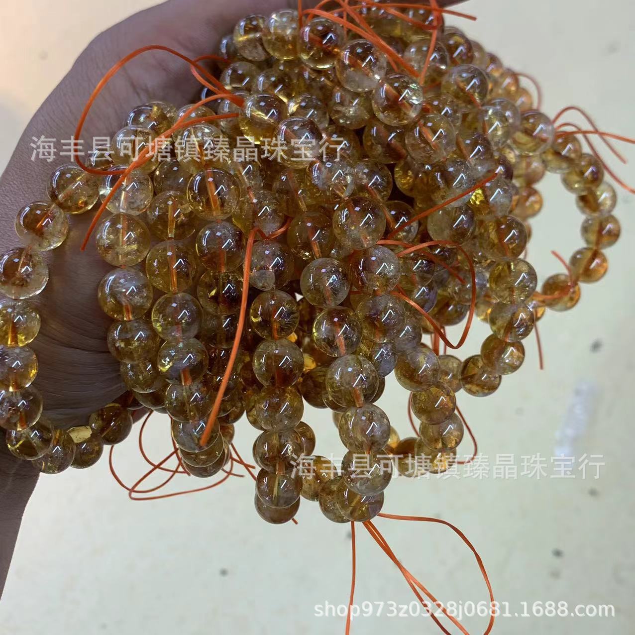 황탑 크리스탈 팔찌 (허니밀크커버)