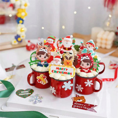 Red vintage enamel cup for New Year, small teacup-shaped cake cup, old-style iron teapot, nostalgic large red retro enamel cup