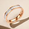 Ring stainless steel, brand golden starry sky, wholesale, light luxury style, french style, does not fade, pink gold