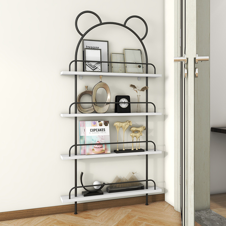 Bookshelf Behind the Door, Extremely Narrow Storage Rack, Ultra-Thin Kidsren's Bookcase, Iron Picture Book, Floor-Standing Wall-Mounted Gap Storage Rack
