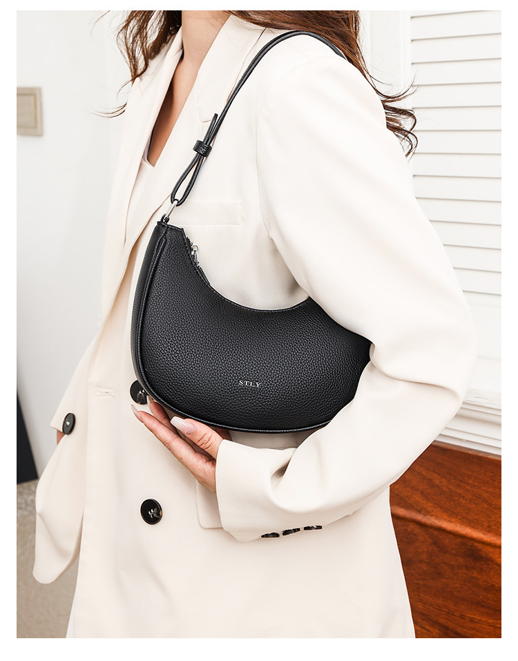 Borsa a tracolla da donna alla moda Borsa da donna popolare in morbida pelle di alta qualità retrò 2024 Nuovo stile semplice design di nicchia Borsa da donna popolare_voghion.com