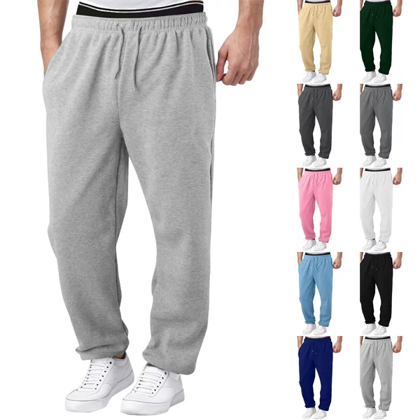 2025 Cross-Border Amazon Men's Autumn and Winter Straight Loose Casual Sweatpants