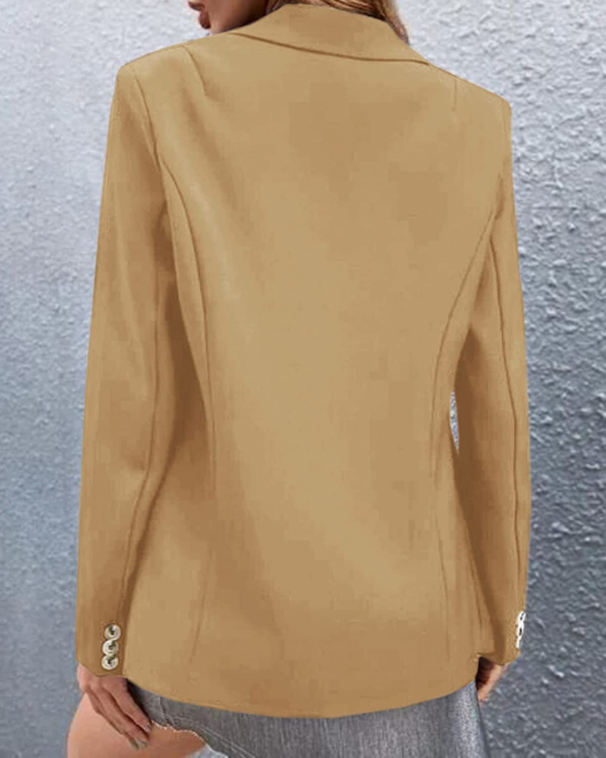 350g Weight Blazer Outerwear Type Long Sleeve Sleeve Length Single Breasted Placket Type Spandex, Polyester Fabric Type Blazer Tops Type Business, Cocktail Party Occasion Turndown Neckline Slim Fit Type Solid Color Pattern Spring, Autumn Season Women's Gender Elegant, Streetwear Style Women's Blazer Long Sleeve Blazers Elegant Streetwear Solid Color 23