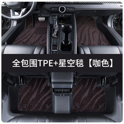 K4 K5 Sportage Kx5 Ev5 — Modelə uyğun ayaqaltı - standard-package-threshold-coffee-color-starry-sky-blanket-double-layer-full-tpe-5-seat-foot-pads