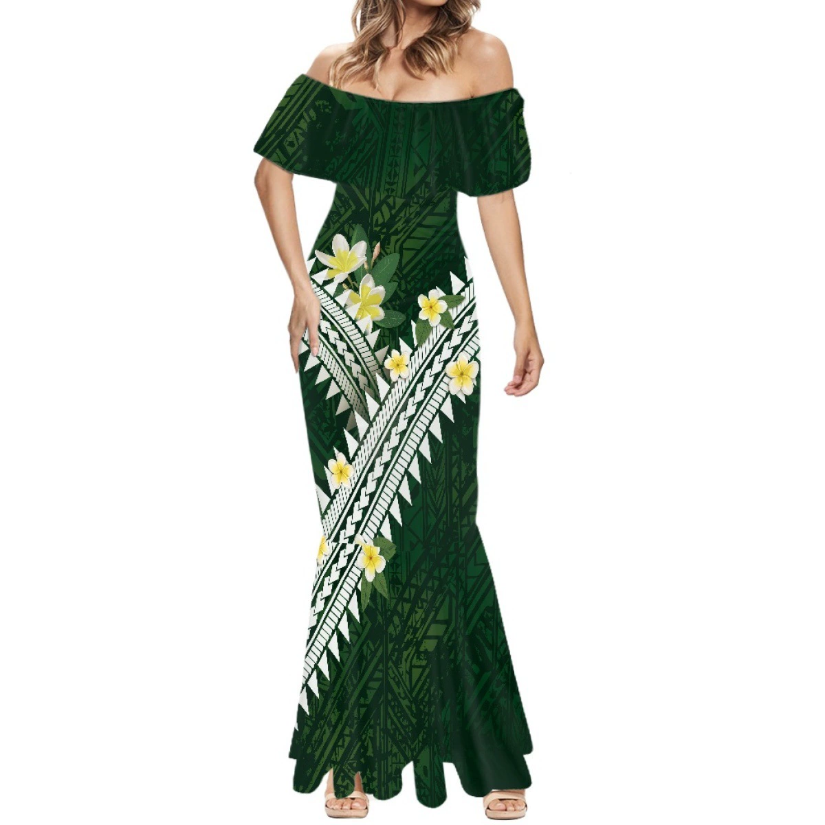 Европейское и американское эксклюзивное кросс-бордерное платье-русалка на одно плечо, сексуальное вечернее платье, дропшиппинг, полиэстер, спандекс.