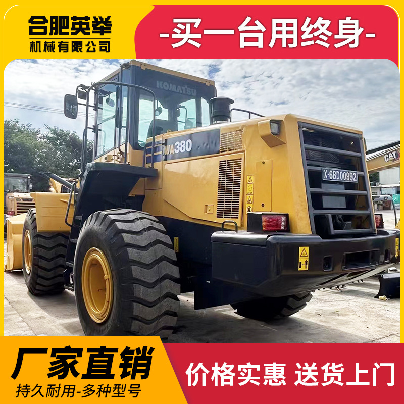 Comercio exterior suministro directo cargador de descarga frontal noventa por ciento nuevo WA380 en stock maquinaria de construcción cargador de neumáticos