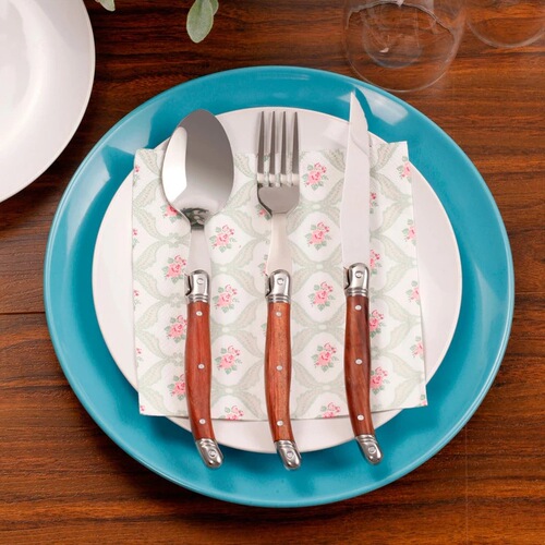 Cross-border Rosewood-handled Tableware Set Stainless Steel Western Tableware Wooden-handled Steak Knife Fork Dinner Knife Spoon Fork