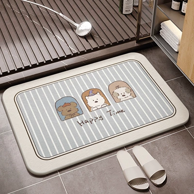 Door Absorbent Mat, Toilet Door – Avtomobil döşəmə paspasları - menggu-shiguang-bathroom-hard-mat-b-354509cm-square-white-background