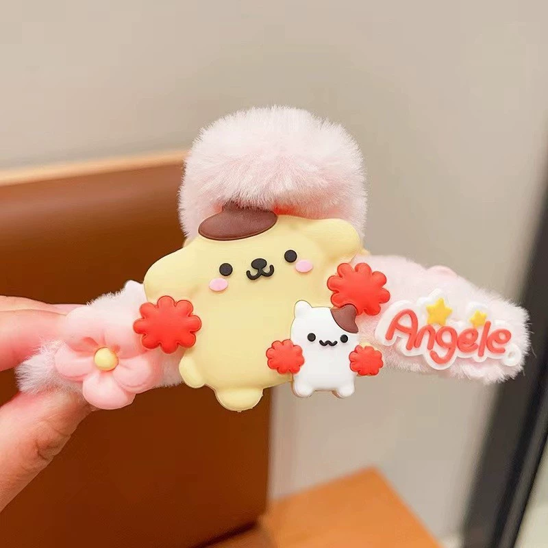 Sanrio, плюшевая заколка-краб из мультфильма, большая заколка для волос, милая акула, аксессуар для волос, оптовая продажа