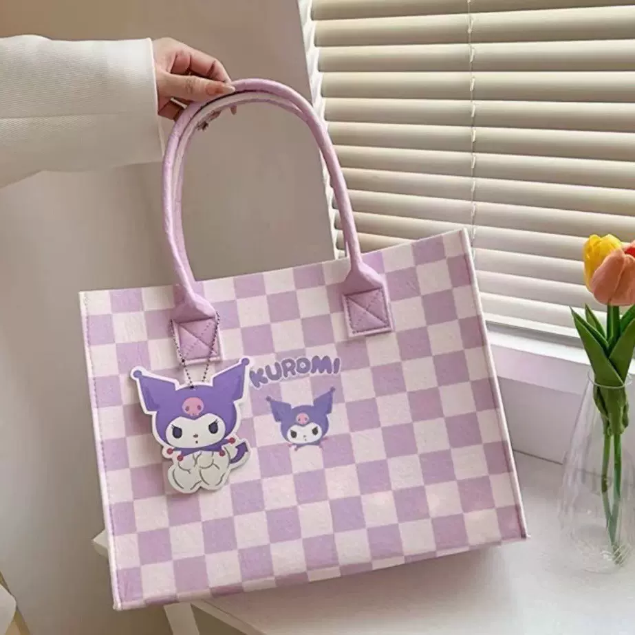 卡通毛毡包定制logo生日宴会六一儿童节伴手礼品袋毛毡手提袋定制