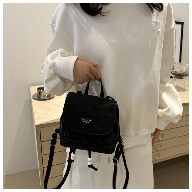 360g Weight Sewing Thread Fashion Element Flip Cover Closure Type Double Shoulder Straps Strap Type Functional Backpack Bags Type Casual Occasion Nylon Material Women's Backpack Backpack Solid Color Pattern All Seasons Season Women's Gender Elegant, Preppy Style Style Square Shape Solid Color Casual Women's Backpack Functional Backpack 10