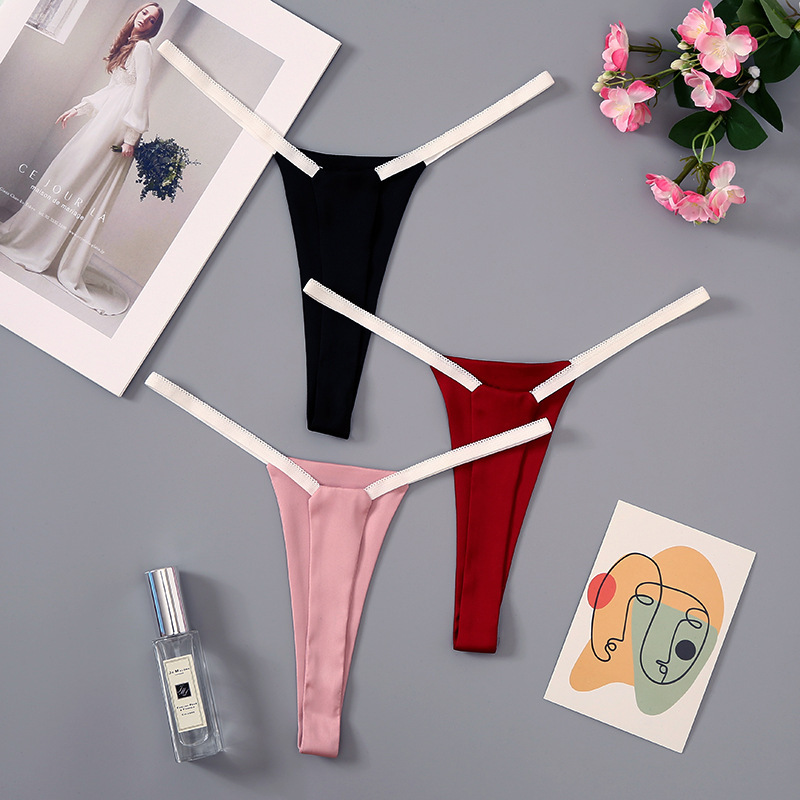 Beautiful and Unique Satin Thong Panties for Women, Sexy and Alluring, Creative and Stylish, European and American Retro, High Aesthetic Value, Unique and Beautiful Beautiful and Unique Satin Thong Panties for Women, Sexy and Alluring, Creative and Stylish, European and American Retro, High Aesthetic Value, Unique and Beautiful