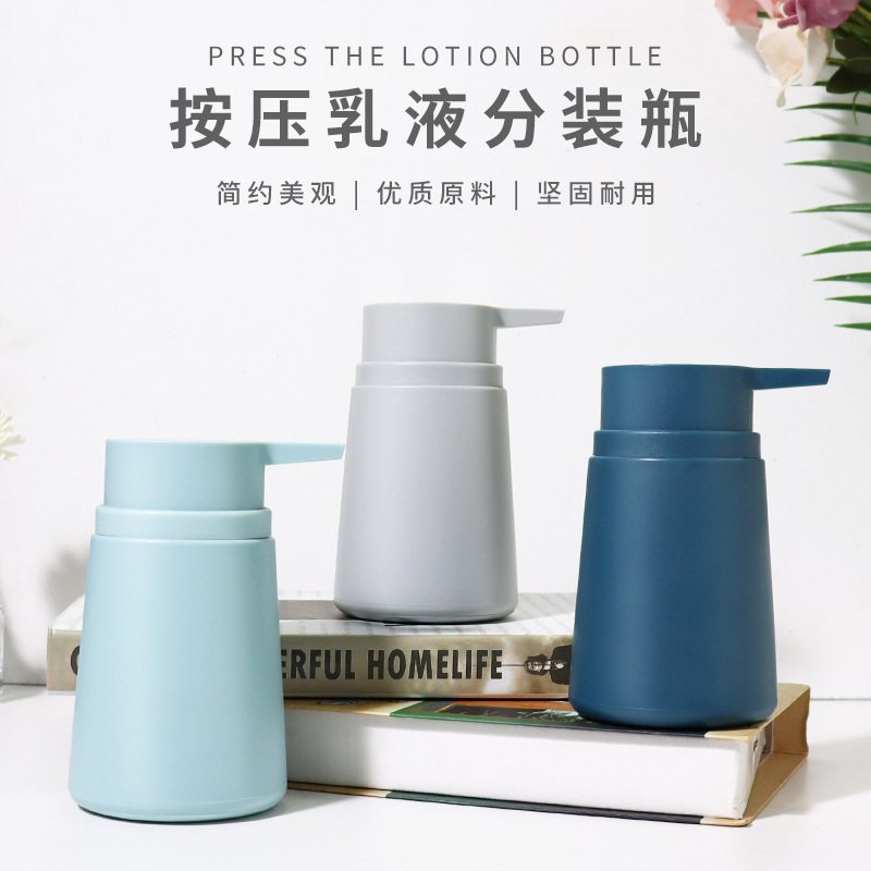 Simple 300ml botón squeeze baño pájaro carpintero loción botella Home Hotel conveniente contenedor de almacenamiento
