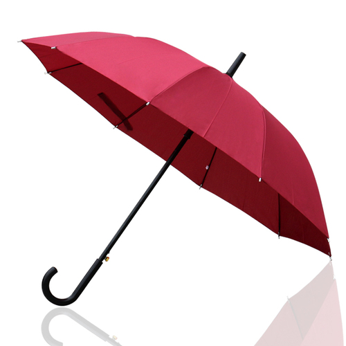 Wholesale long handle umbrellas with custom logo advertising umbrellas, ten-bone straight handle sunshade black rubber reinforcement sunny and rainy long black umbrellas, two
