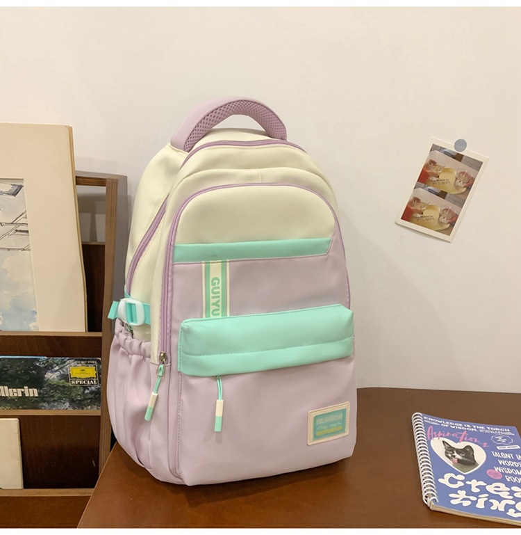 GUIYU Large Capacity Unisex Backpack For Travel & School - Lightweight Durable Nylon With Cushioned Straps, Multi-Compartment Design_voghion.com