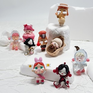 Bubble Mart Modified Crying Baby Cute Blind Box Doll DIY Accessories Beaded Small Ornaments Mobile Phone Chain Pendant Toys