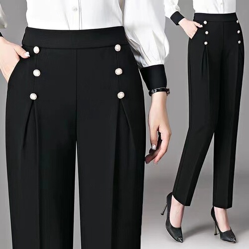 Kasai New Casual Women's Pants Spring Summer Western Pants Women's Flowy Bootcut Pants High Waist Small Straight Leg Long Pants