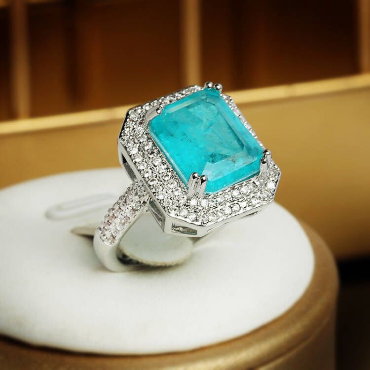 Fashion Geometric Brass Plating Zircon Rings 1 Piece