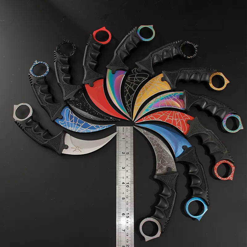 工厂批发锋利csgo游戏爪刀多功能户外刀具野外求生防身爪子刀弯刀