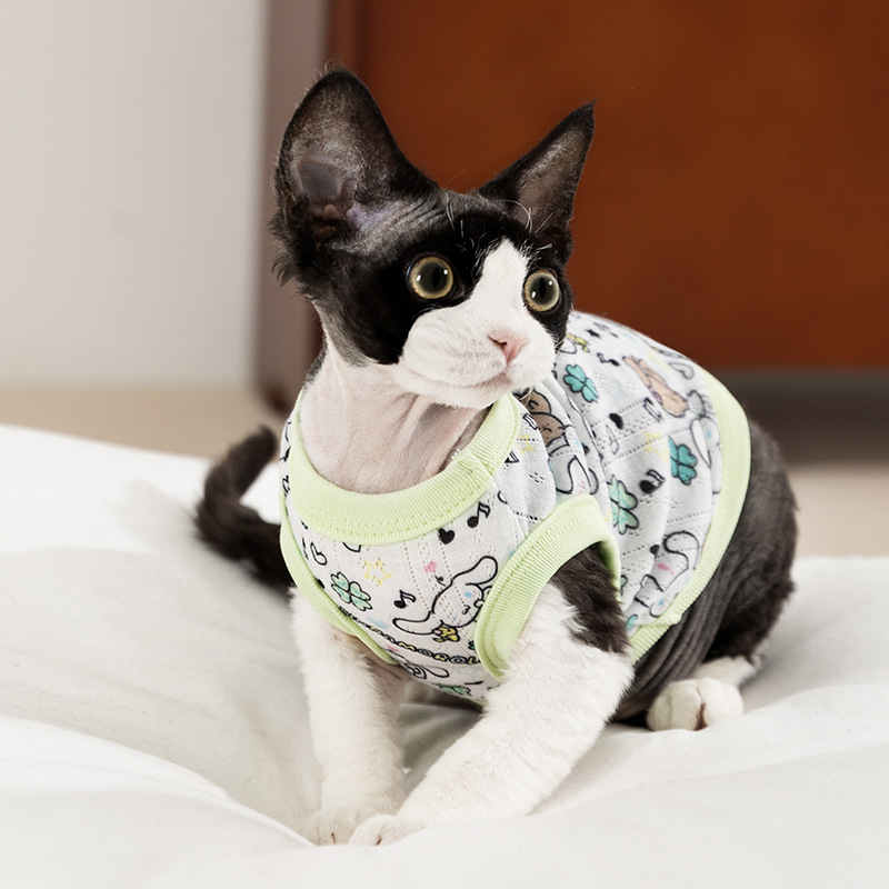 Hellokitty marca compartida para gatos adultos gatitos transpirables primavera y verano chaleco para perros de malla fina ropa para gatos