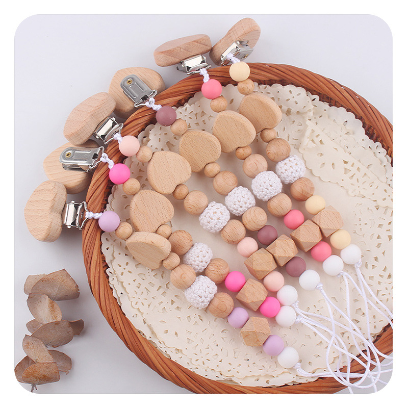 Productos para bebés y niños pequeños clip de tetina creativo caricatura bebé amor de beech mordida de dientes molares tetina cadena de prevención