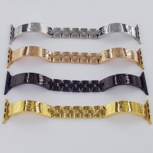 Suitable for Apple Watch Apple Watch Strap Metal Curved Stainless Steel Watch Strap New Style